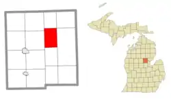 Location within Gladwin County