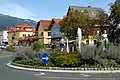 Roundabout at the entrance of Seeboden