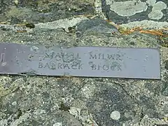 Plaque marking barrack block