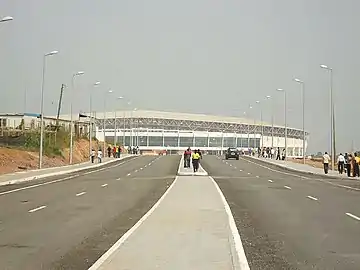 Outside view of Sekondi Stadium