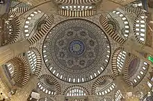 Selimiye Mosque interior, view of the dome