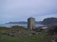 View of the Church ruins on the island