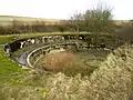 Remnants of the concrete emplacement at Semide