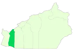 Location of Aradan County in Semnan province