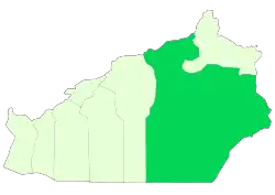 Location of Shahrud County in Semnan province