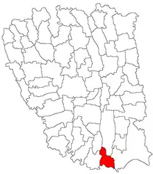 Location in Galați County