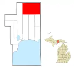 Location within Schoolcraft County