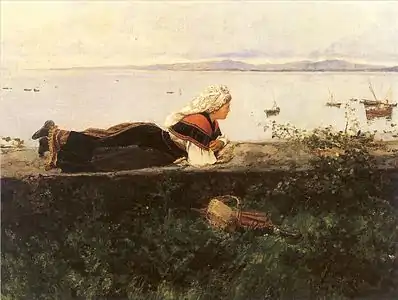 Landscape with Galician Woman