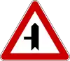 Intersection on a priority road with a non-priority road from left