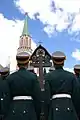 Honor guards in frame of the cross