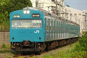 JR West 103 series train Wadamisaki Line local service,July 2017