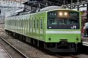 Yamatoji Line 201 series refurbished train in March 2016