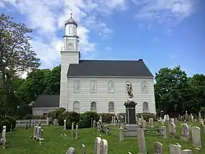 The Setauket Presbyterian Church and Burial Ground, with the graveyard dating to the 1660s and the structure to 1812