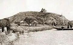 The island and the monastery of Sevan during the 19th century (Paris, 1869, T. Deyrolle)