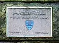 The bridge's National Historic Civil Engineering Landmark plaque