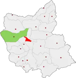 Location of Shabestar County in East Azerbaijan province