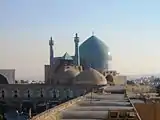 Example of a common shape of Persian dome at the Shah Mosque in Isfahan (early 17th century)