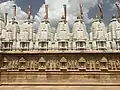 Sculptures and Shikharas at Shankheswar Jain Temple