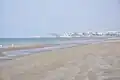 Qurum Beach - Crowne Plaza Muscat can be seen in the distance (on the cliff-top)