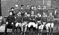 Image 7Sheffield F.C. (here pictured in 1876) is the oldest association club still active, having been founded in 1857 (from History of association football)