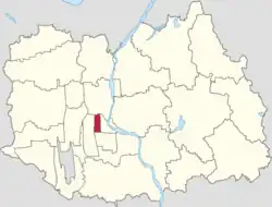 Location of Shengli Subdistrict within Shunyi District