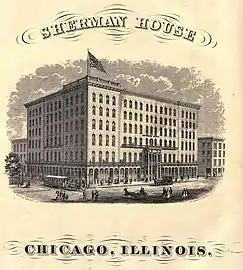 The Sherman House Hotel, Chicago, Illinois (1861–1873)