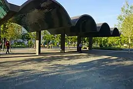 Structure near the underground parking