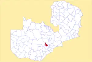 District location in Zambia