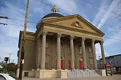 Originally built as  the Temple B'nai Jeshurun synagogue in 1905, Shiloh Baptist Church at E.55th and Scovill Avenue is one of several listings in the Central neighborhood on the National Register of Historic Places.