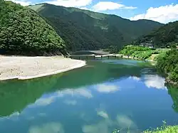 Shimanto River and Iwama Bridge, famous sights in Shimanto City, Kōchi Prefecture