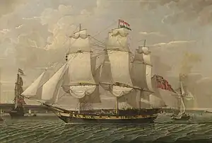 The ship David Shaw off Bidston, Liverpool, 1807, Beacon Museum, Whitehaven