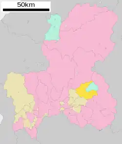 Location of Shirakawa in Gifu Prefecture