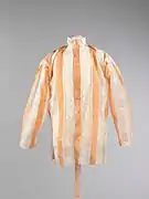 Striped barong tagalog made from piña in the Metropolitan Museum of Art (c.1850)