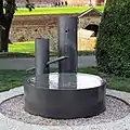 A modern, stylised shishi-odoshi in Kalemegdan Park, Belgrade.