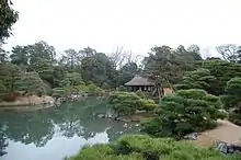 View of the Shōkin-tei from the Geppa-rō Pavilion