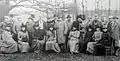 Shooting party at Witley Court in 1894. The Prince of Wales is in the centre of the photo. The couple to the left of him are the Countess of Dudley (with the fur collar) and the 2nd Earl of Dudley (with the white cap)