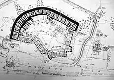 Plan of the lower (magazines) level