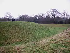 Only earthworks survive of Shotwick Castle