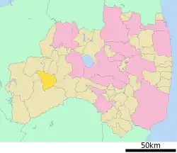 Location of Shōwa in Fukushima Prefecture