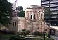 Shrine of Remembrance ANZAC Square façade, showing the lower section which contains the crypt with the World War II Shrine of Memories