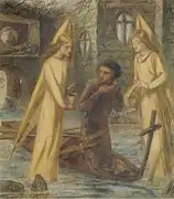 The Quest of the Holy Grail, 1855, watercolour, conceived by Siddal, collaboration with Rossetti