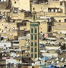 Minaret of the Zawiya of Sidi Abdelkader al-Fassi (established in 17th century, expanded afterward)