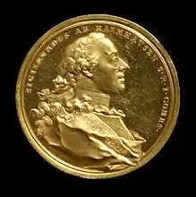 Sigmund of Haimhausen medal by Franz Schega, 1760