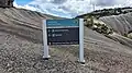 Sign for balancing rocks and summit