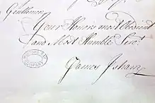 James Isham's signature