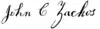 Cursive signature in ink