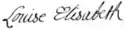 Louise Élisabeth's signature