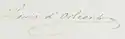 Prince Louis's signature