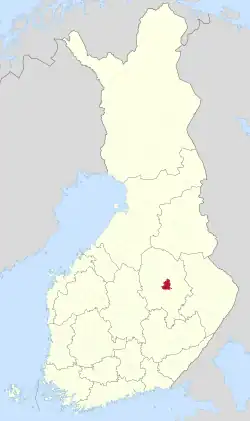 Location of Siilinjärvi in Finland