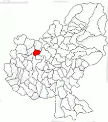 Location in Mureș County